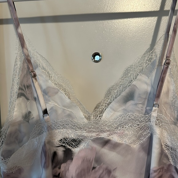 VICTORIA’S SECRETS | Limited Edition Purple Floral Lace Trim Cami Satin Top - Picture 6 of 11